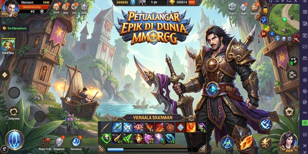 Screenshot utama 3446 menampilkan aksi seru dalam permainan MMORPG.