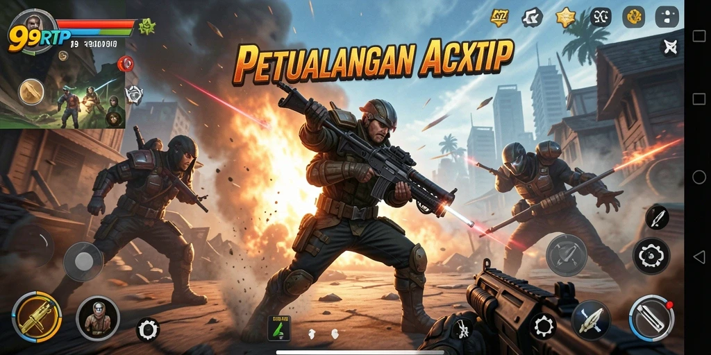 Tampilan gameplay intens 99RTP dengan aksi menegangkan.