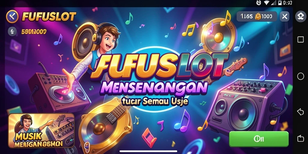 Tampilan gameplay FUFUSLOT yang penuh warna dan interaktif.