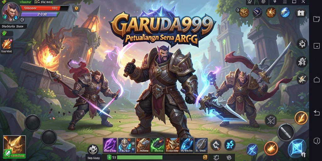 Tangkapan layar gameplay GARUDA999 menunjukkan aksi seru dalam pertempuran ARPG.
