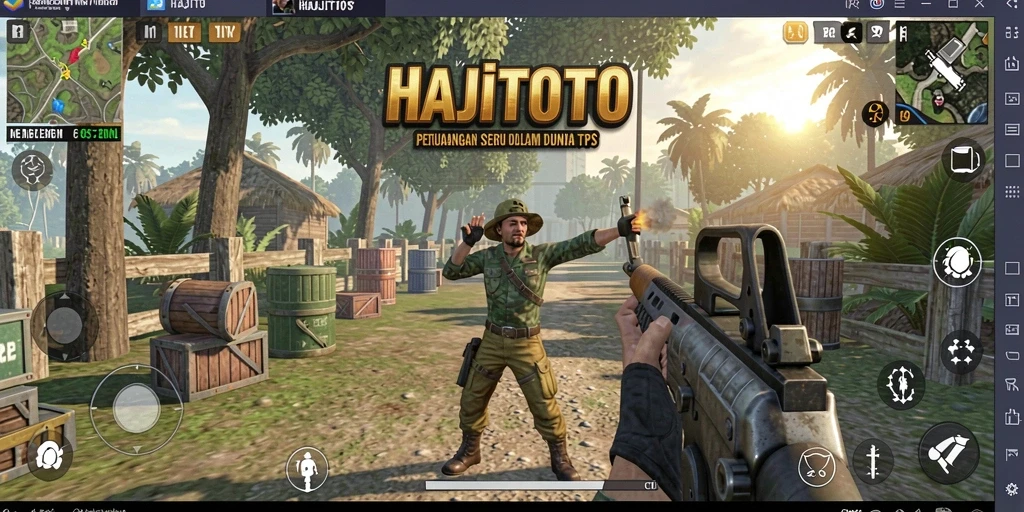 Tampilan gameplay HAJITOTO yang penuh aksi dan strategi.