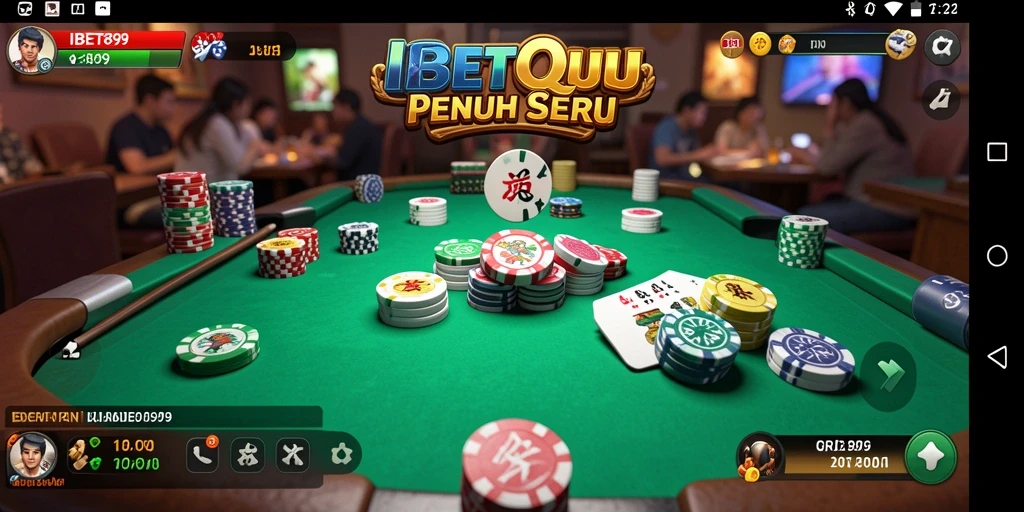 Tampilan seru dari gameplay QiuQiu yang menegangkan.