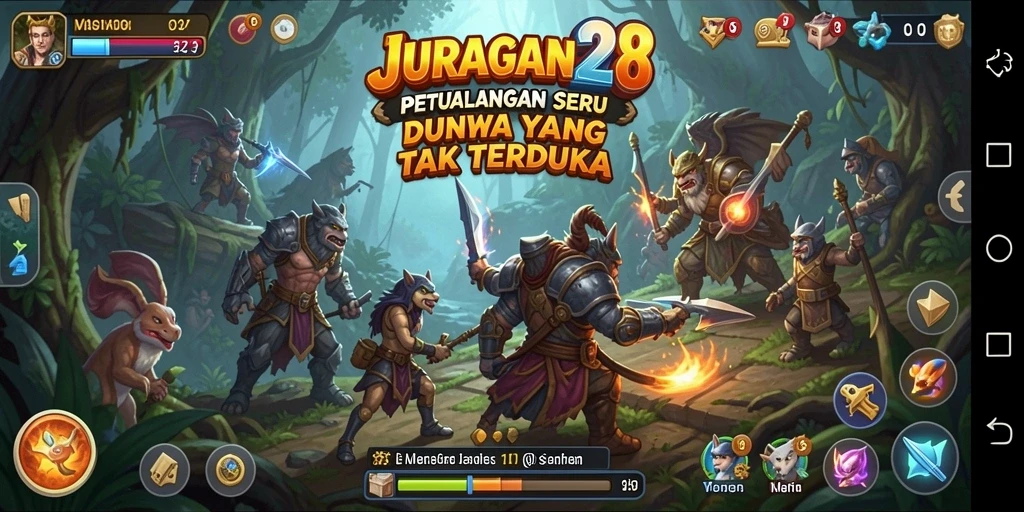 Tampilan gameplay JURAGAN28 yang penuh petualangan dan tantangan.