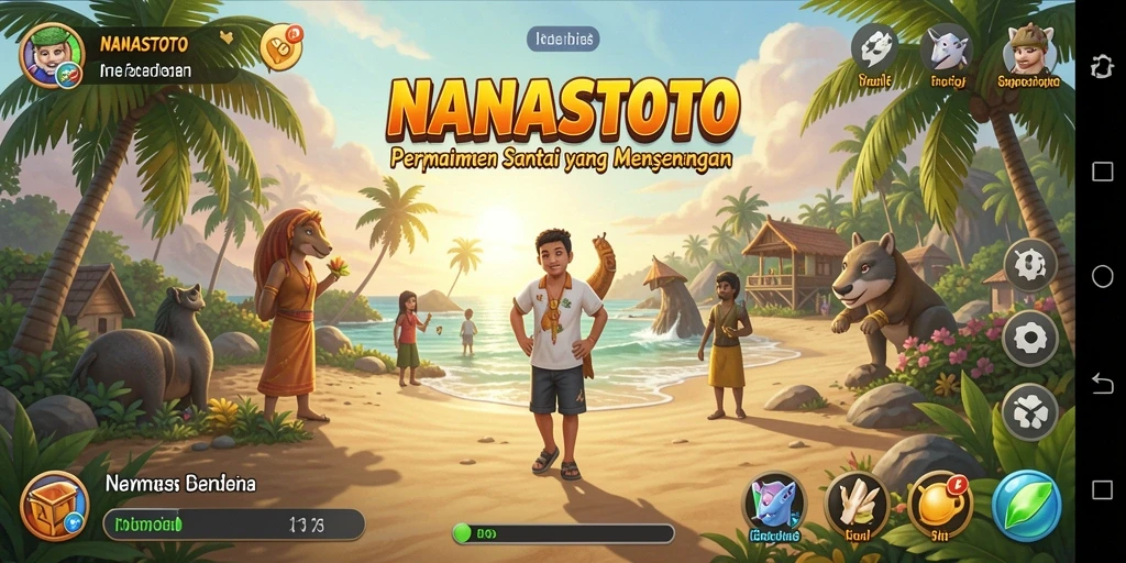 Tampilan gameplay NANASTOTO yang seru dan penuh warna.