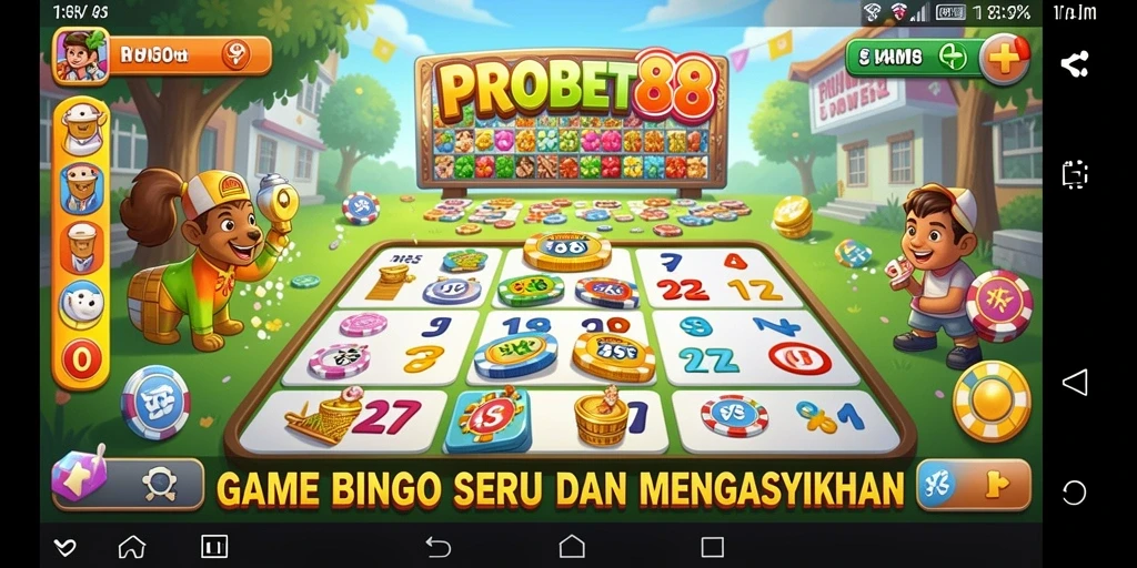 Tampilan gameplay seru dalam permainan Bingo di PROBET88.