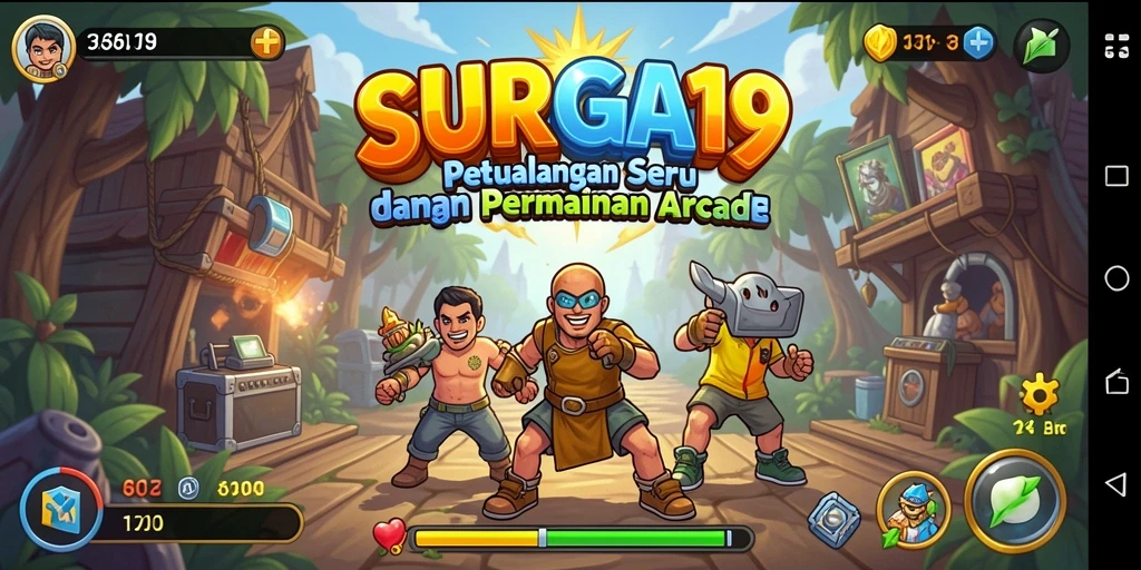 Tampilan gameplay <strong>SURGA19</strong> yang penuh aksi dan tantangan seru di dunia Arcade.