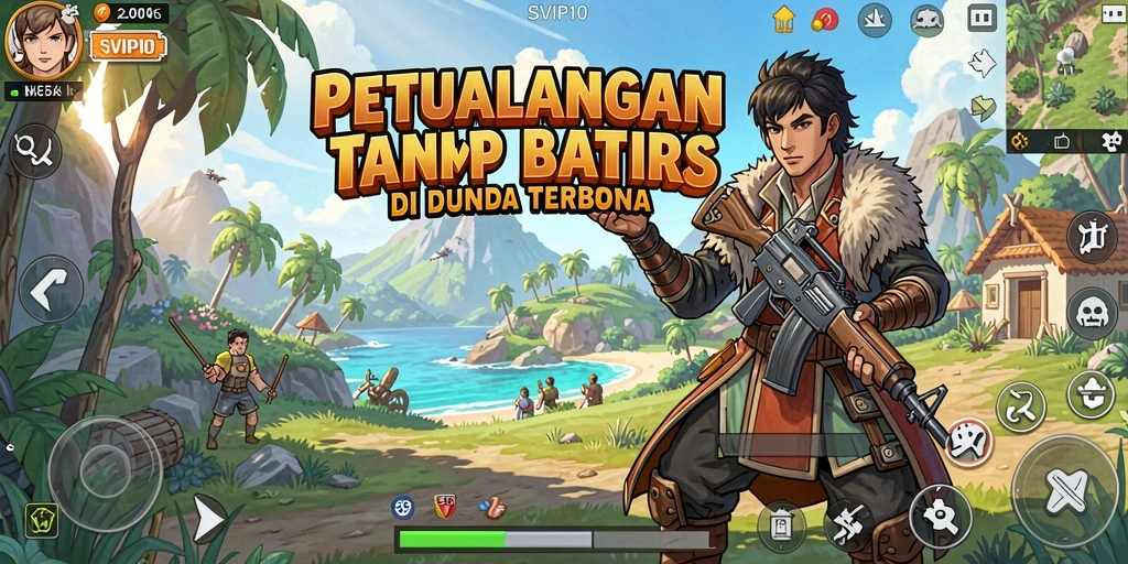 Gameplay SVIP10 yang menampilkan petualangan di dunia terbuka.