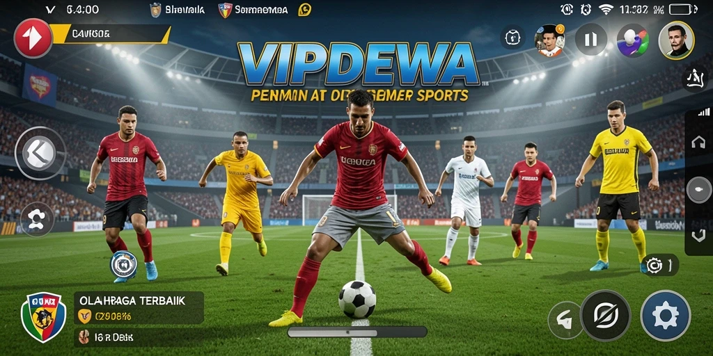 Tampilan gameplay yang menegangkan dalam <strong>VIPDEWA</strong> saat bertanding di lapangan.