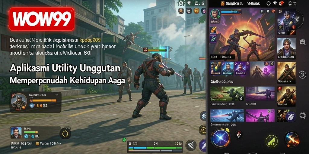Tampilan utama WOW99 dengan fitur Utility yang praktis.