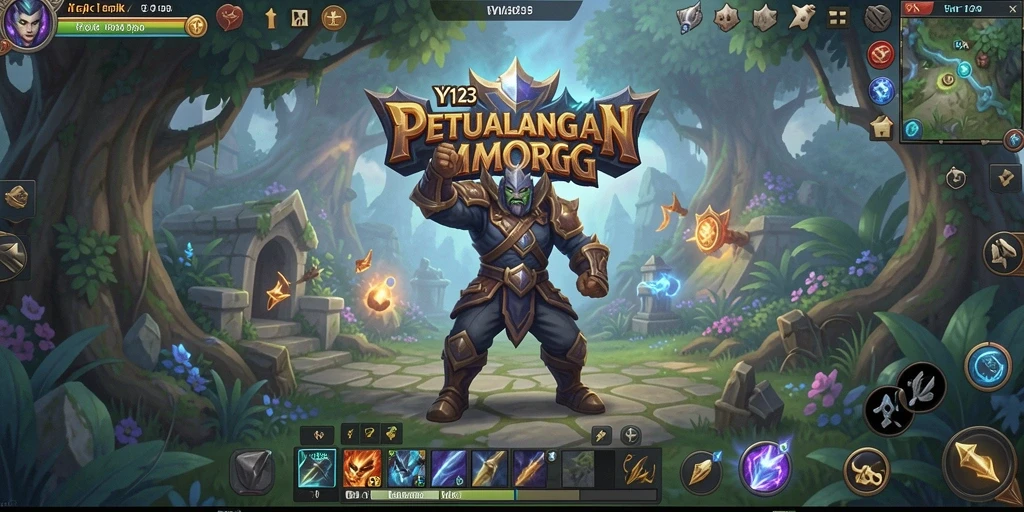 Tampilkan gameplay seru dari YY123 dalam dunia MMORPG.